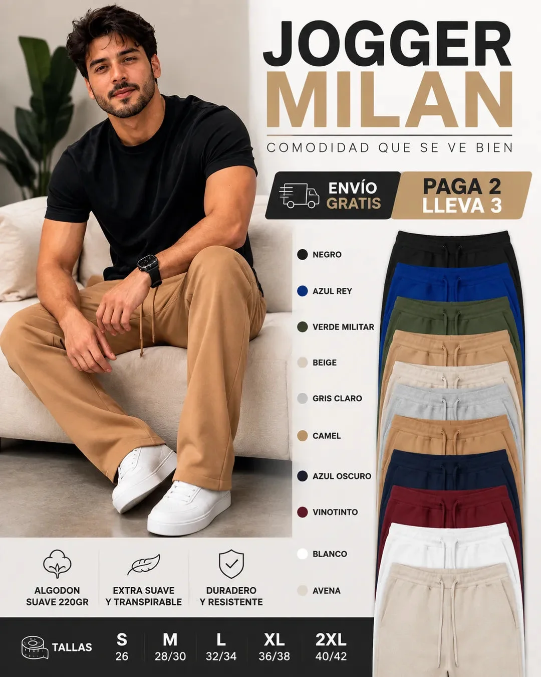 Jogger Milán Bota Recta 4