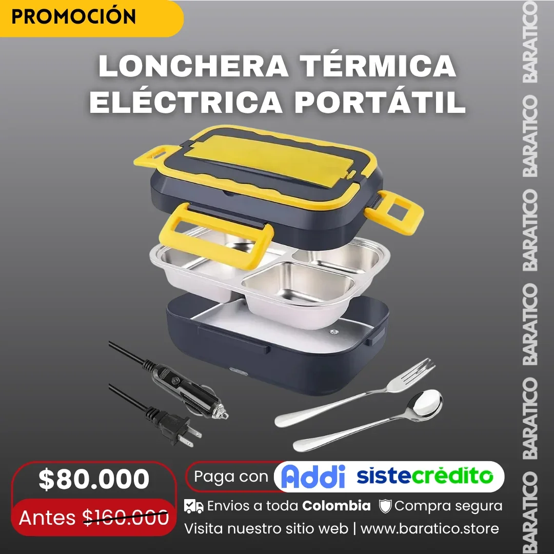 Calienta tu comida en minutos con la Lonchera Térmica Eléctrica Portátil 1