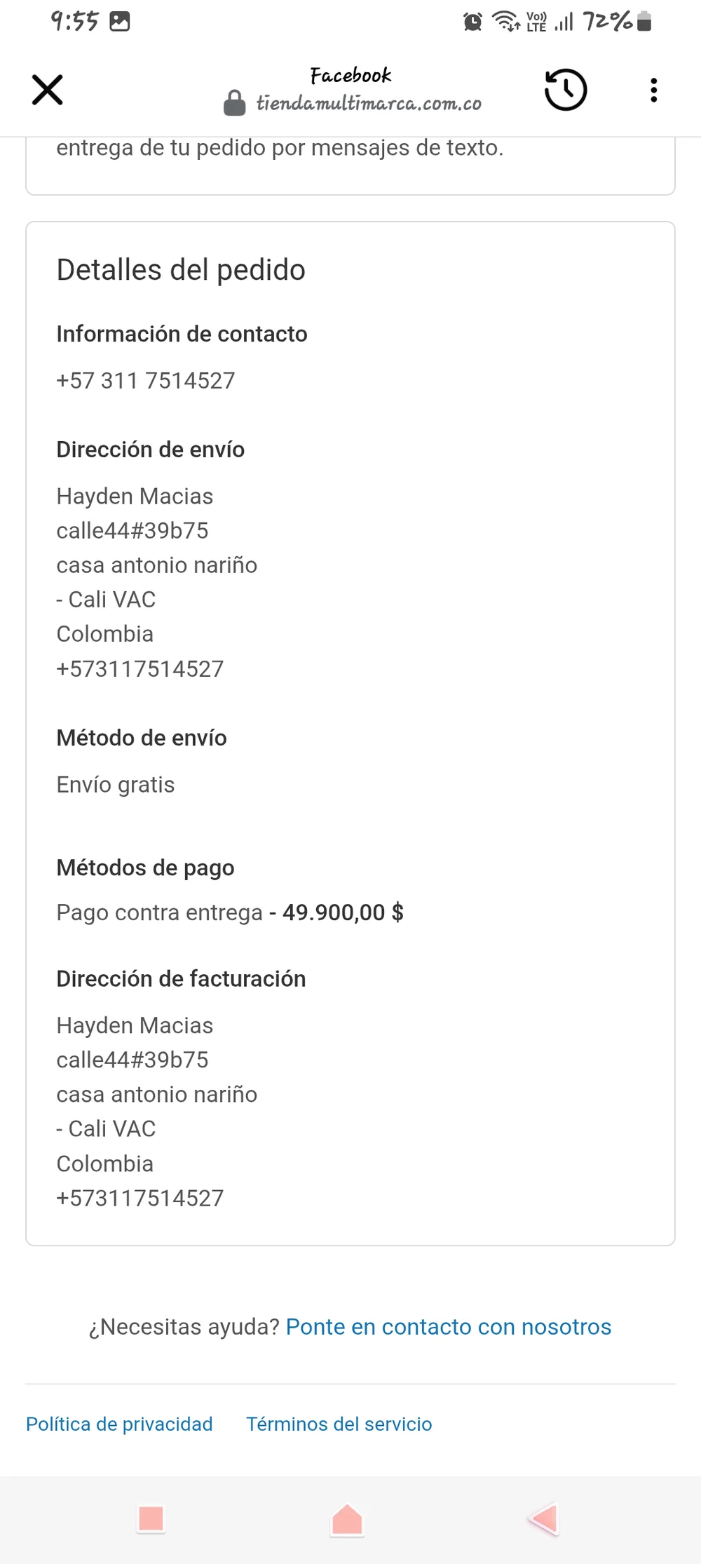 Foto de cliente