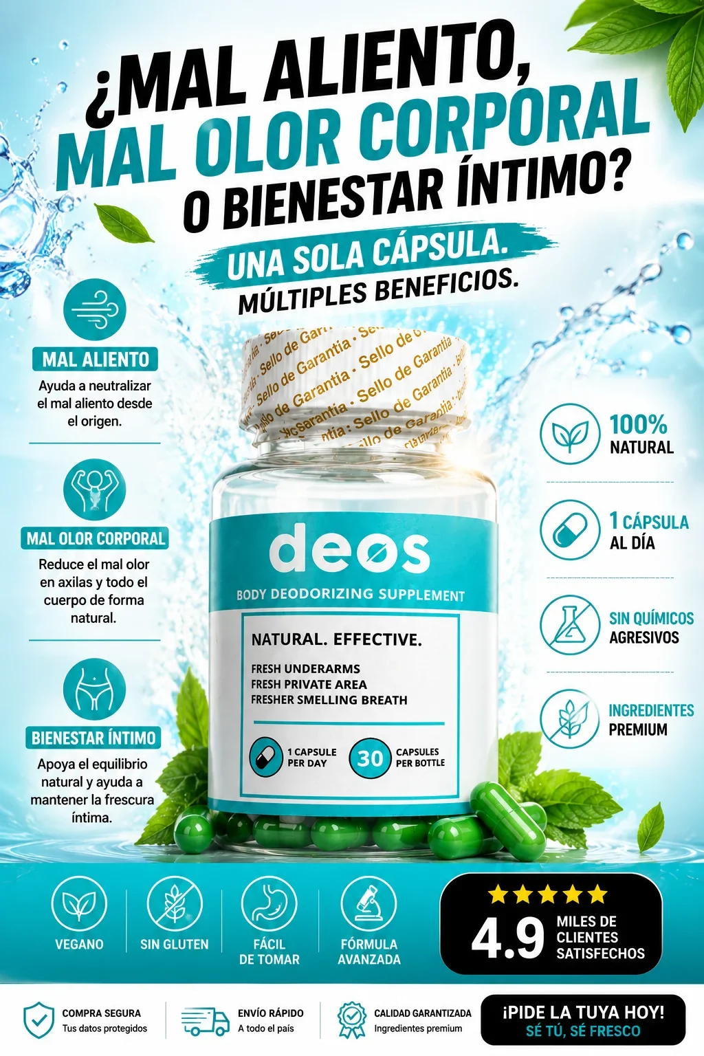 DEOS, Cápsulas Desodorizantes Naturales