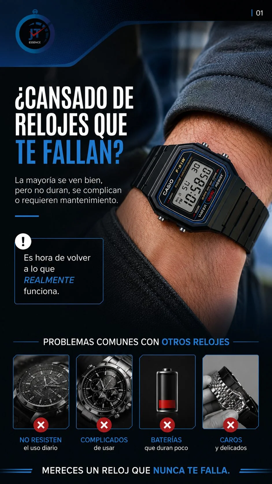 Reloj Casio F91W-1DG