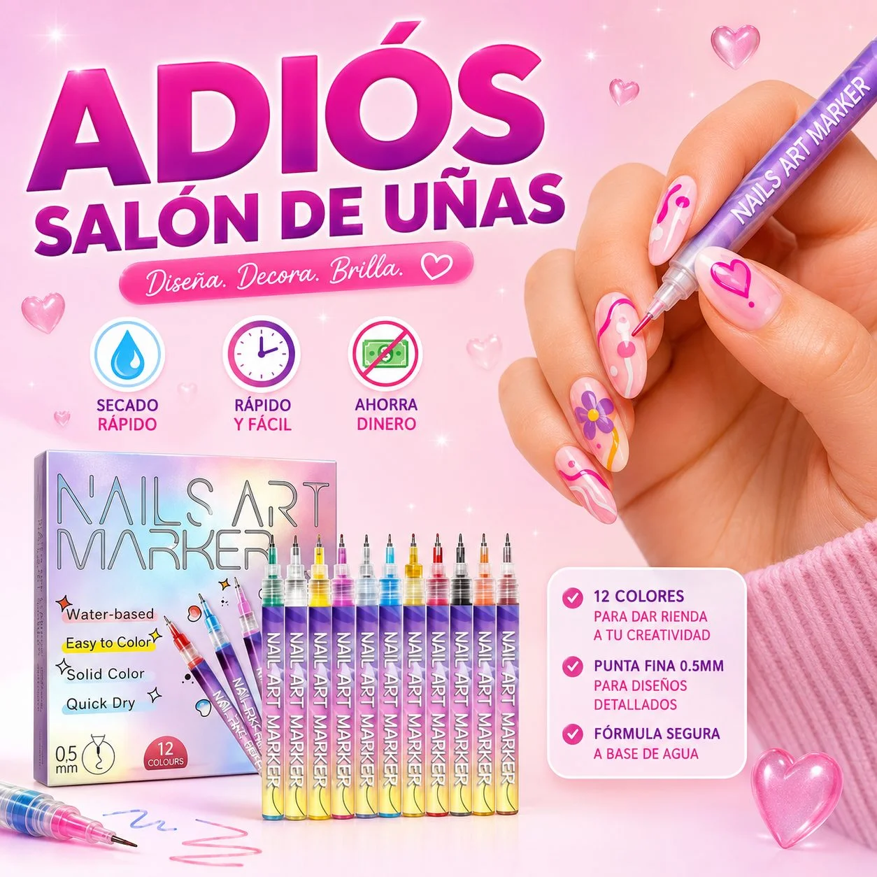 Diseña uñas únicas sin salir de casa
