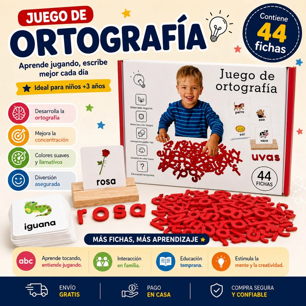 Juego de Ortografía Montessori - DISLEXIA
