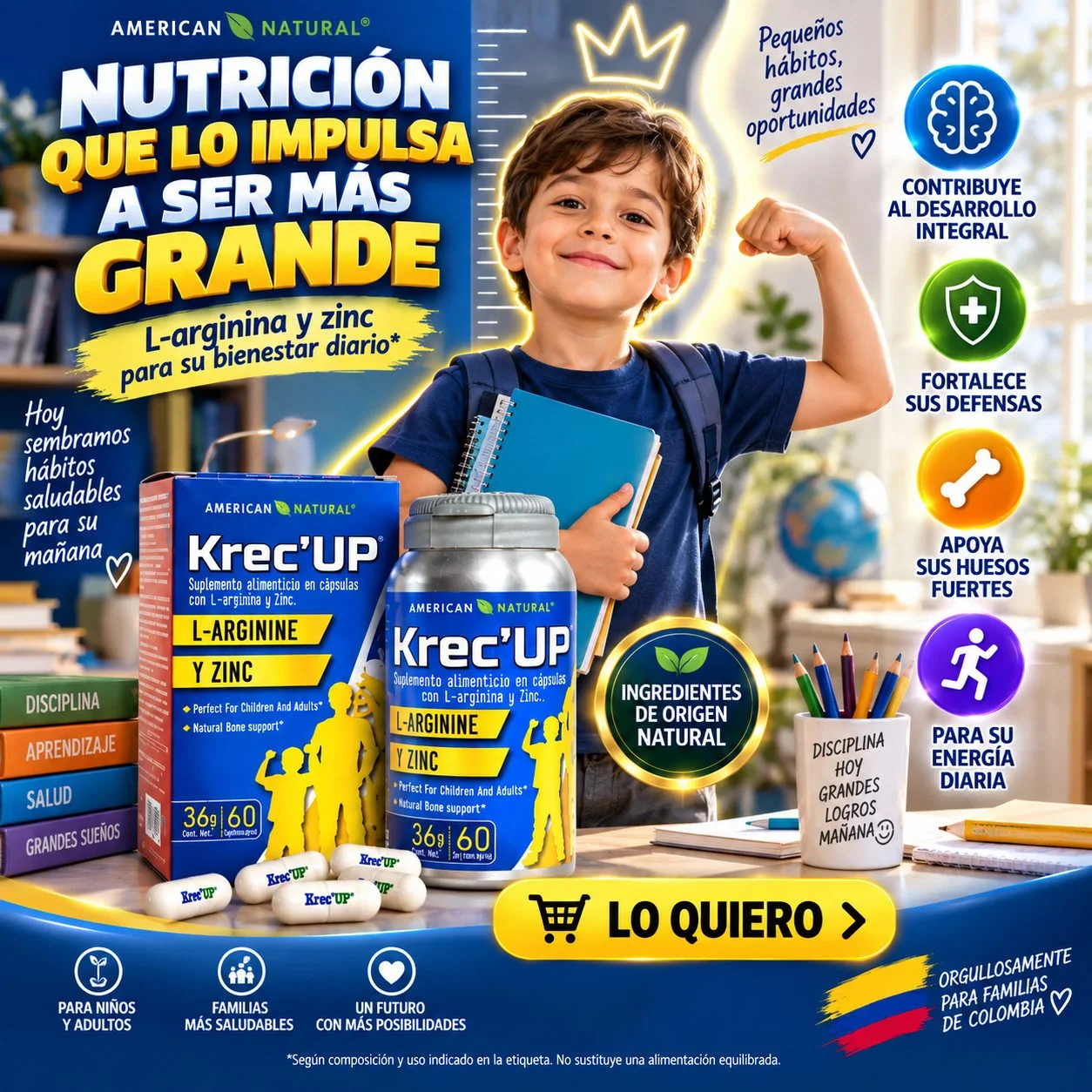 Krec’UP 60 Cápsulas, Nutrición para Cada Etapa