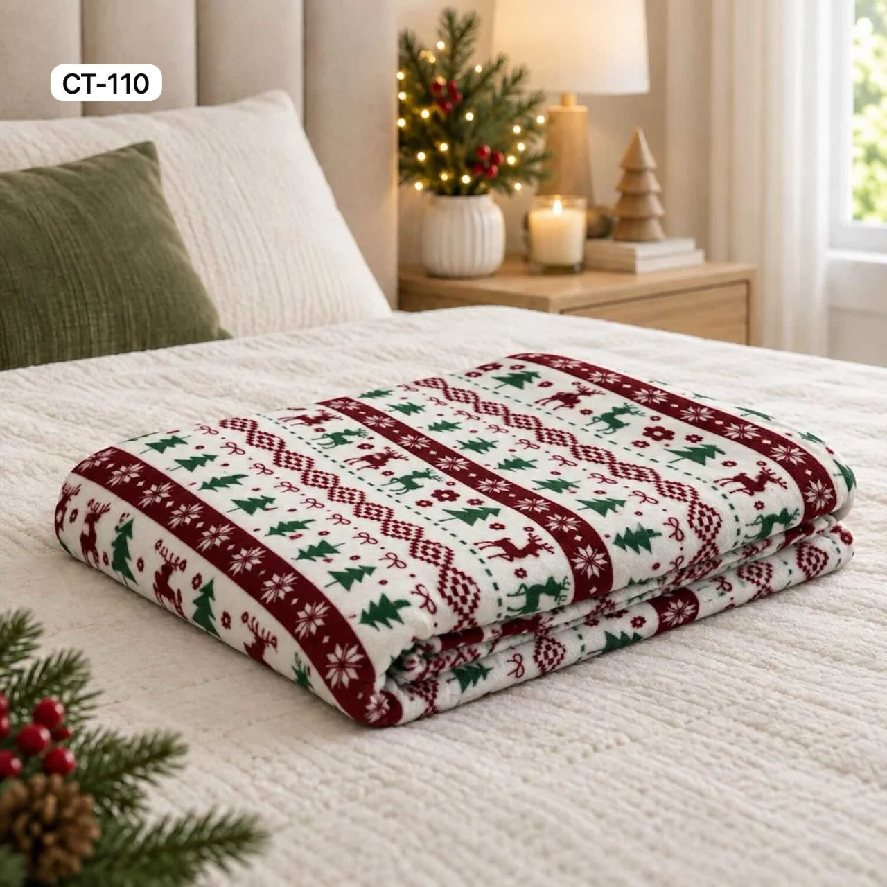 Decora tu cuarto y suma una Cobija Navidad Termica Super Suave