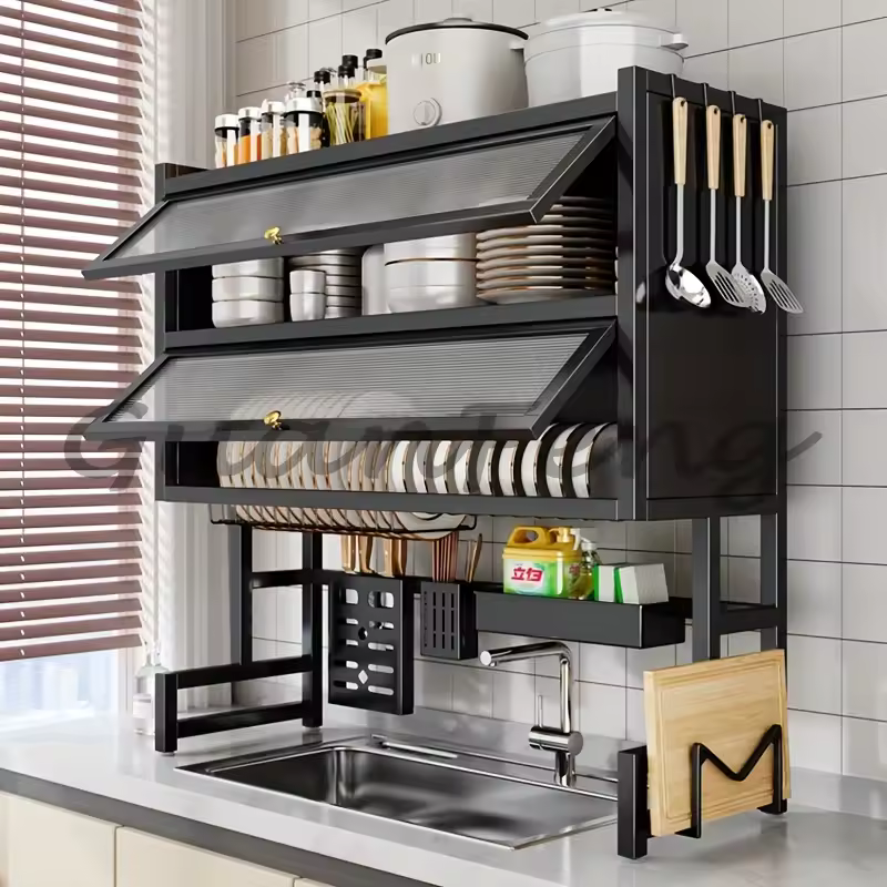 Escurridor Doble Nivel Con Puertas 🤩, Orden total y El Mejor Estilo Para Tu Cocina