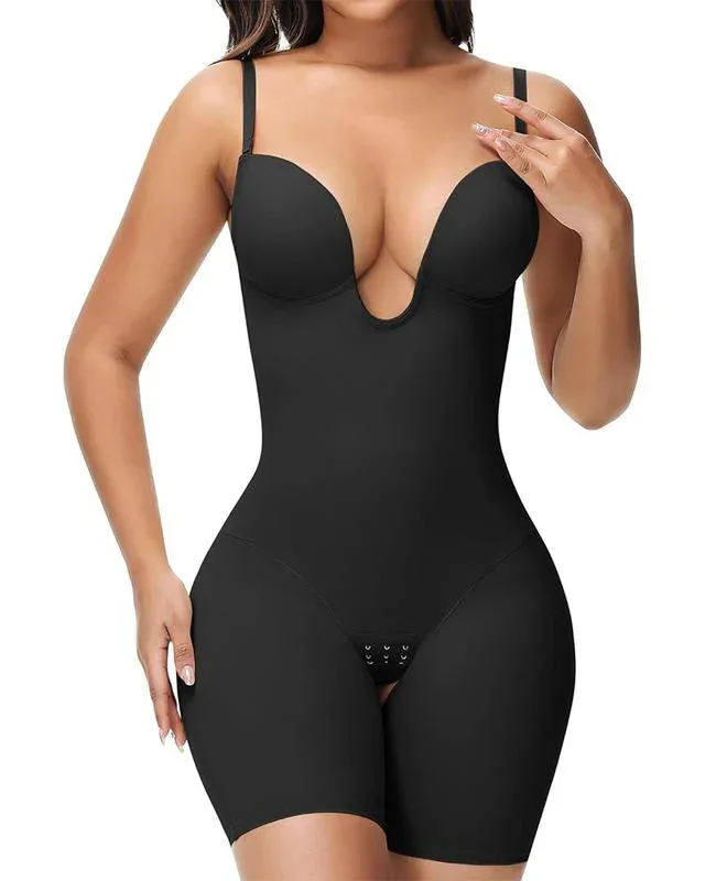 Faja moldeadora sin espalda color negro con tirantes