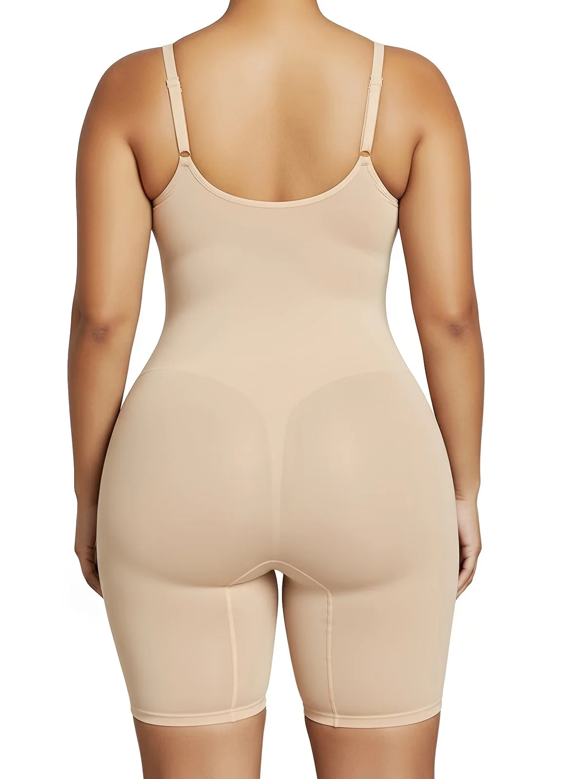 Enterizo beige vista trasera