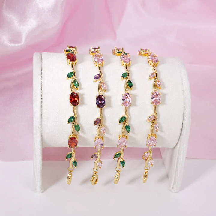 Las pulseras de tulipanes en exhibidor