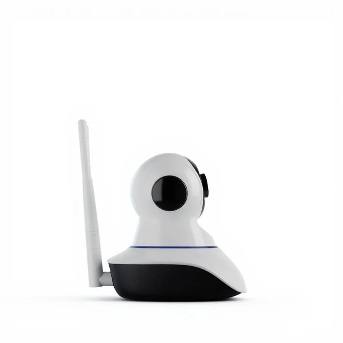 Cámara WiFi vista de lado con sus antenas