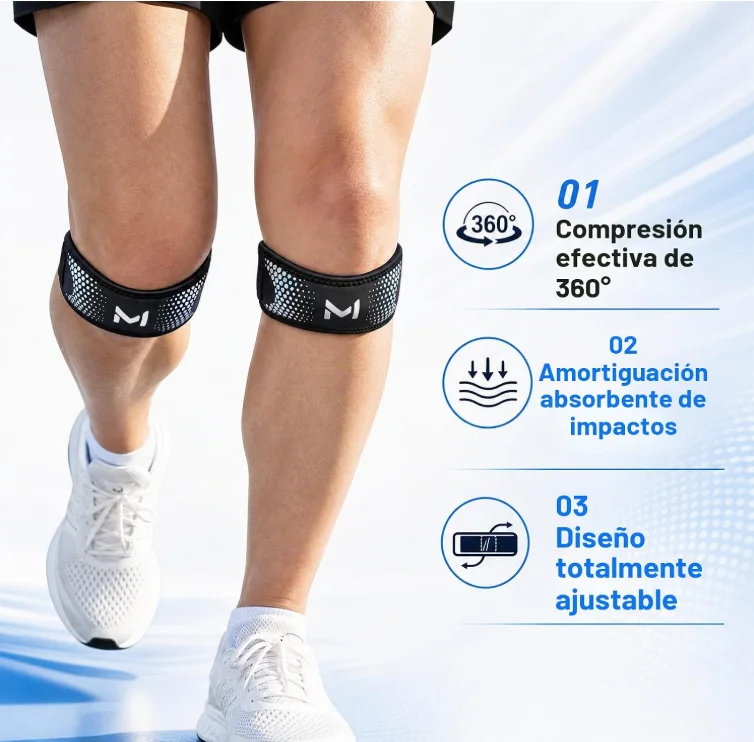 Soporte de rótula set x2 puesto en ambas rodillas